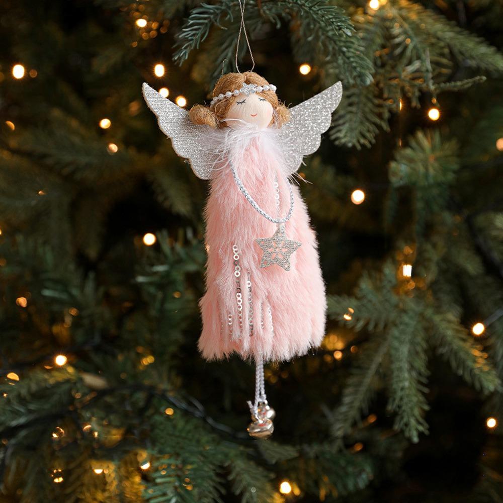 Cute Plush Angel Pendant Handmade Craft Christmas Tree Ornament  Xmas Gift
