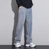 Paul Frank Men's Loose Fit Washed Distressed Denim Curved Blade Pants