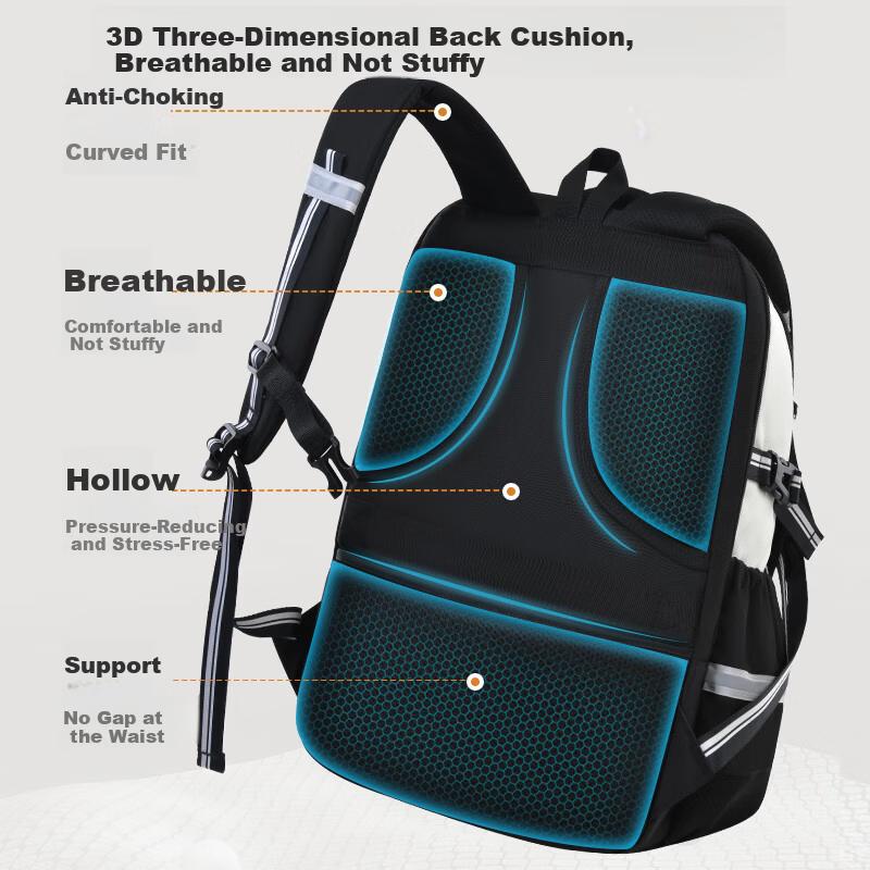 Dishuai Large Capacity Water-Resistant Breathable Lightweight Travel Backpack for Middle School, High