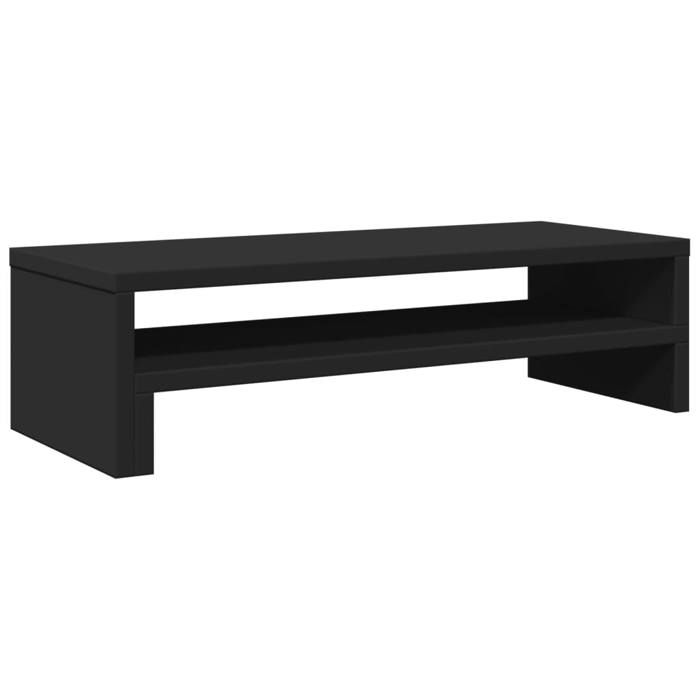 VidaXL Support de moniteur noir 54x22x15 cm bois d'ingénierie, support de moniteur pour bureau, étagère de moniteur, support 854770