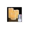 Flameless Battery Operated LED Candles:Real Wax Pillar with Remote Control Flickering Electric Fake Lights for Decoration Christmas Wedding Birth
