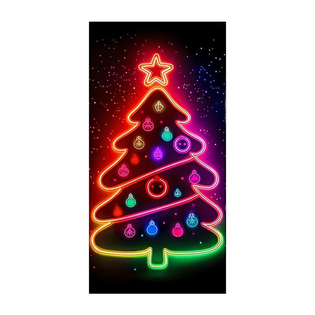 Christmas UV Fluorescent Door Banner/cover Background/holiday Party Decoration/Christmas Decorative Hanging Cloth