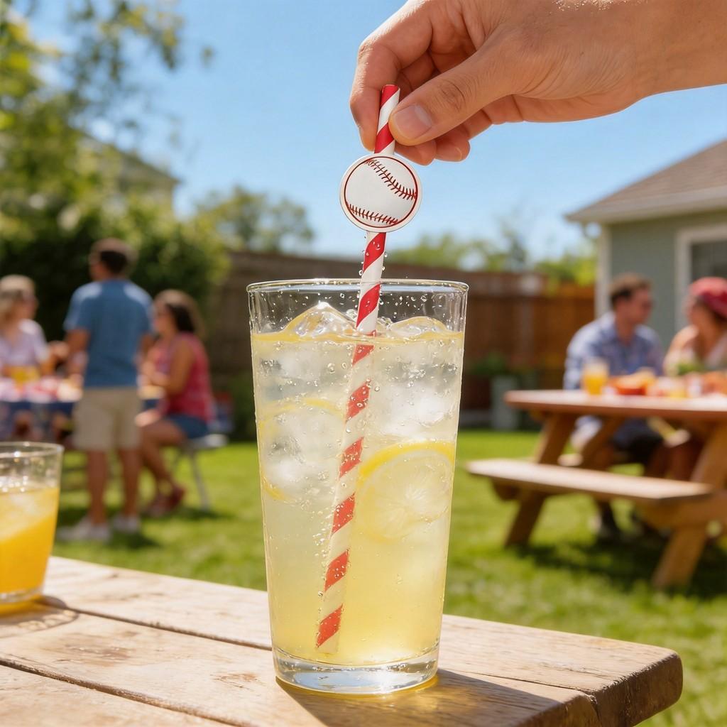 Disposable Paper Straws For Weddings And Parties With Degradable Material For Cake And Cocktail Decor