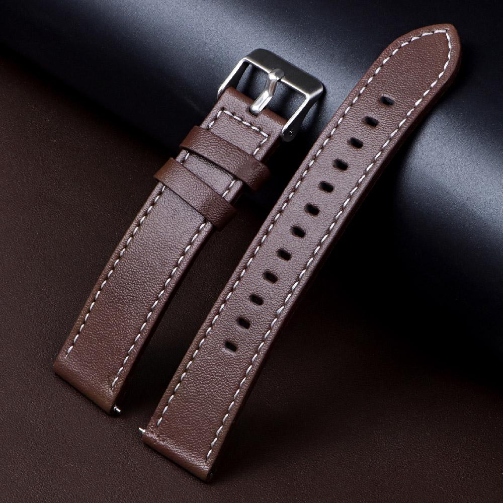 20mm 22mm Watch Straps Leather for Huawei gt2 gt3 Quick Release Bracelet Belt Smart Watchband for Men Women Watch Accessories