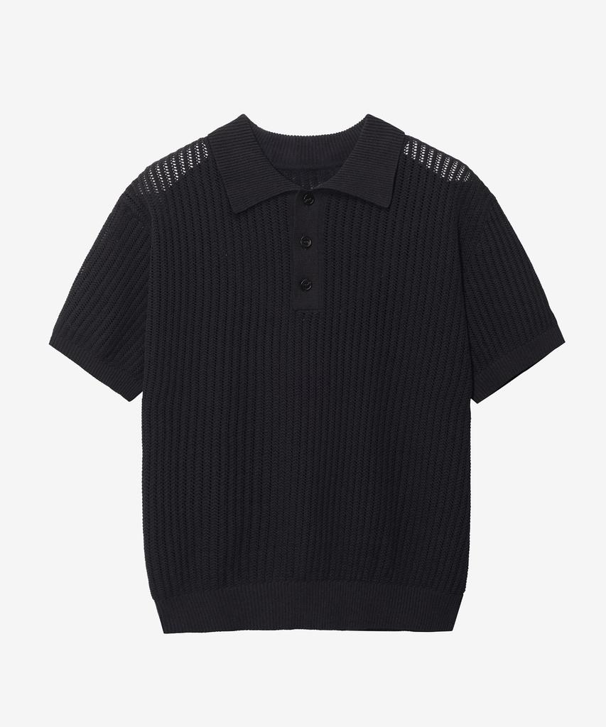 MINDBRIDGE [Couture] Crochet Collar Semi-Oversized Short Sleeve Knit - 2 Colors
