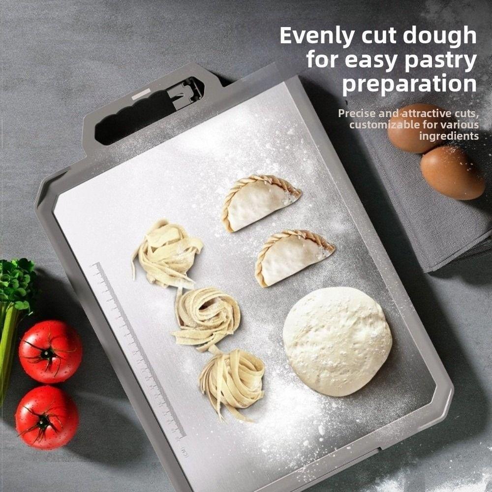 Double Sided Metal Cutting Board with Sharpener Chopping Mat Chopping Board  for Vegetables Fruits