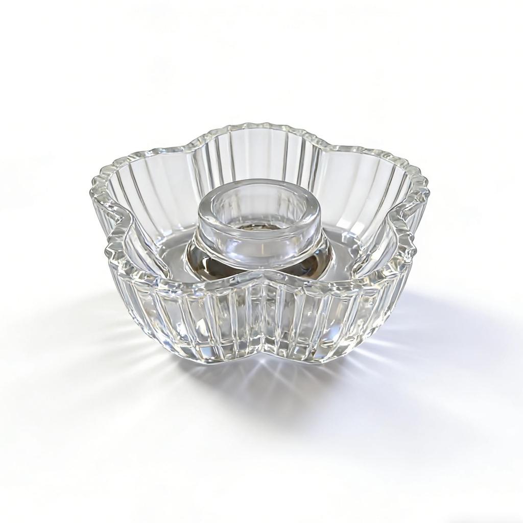 Elegant Plum Blossom Glass Candle Holder for Romantic Dinners and Proposals