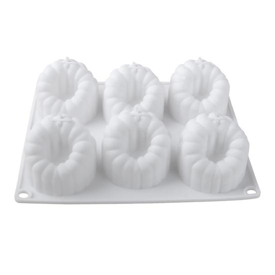 Silicone Dessert Mold 6-Cavity Raspberry Pattern Chocolate Mousse Cake Mold Flexible Baking Mold for Candy Jelly Ice Cube Mold