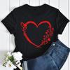 Butterfly Love Heart Print T Shirt Women Fashion Black T Shirt Female Short Sleeve Cute Graphic Tee Shirts Ladies Summer Tops