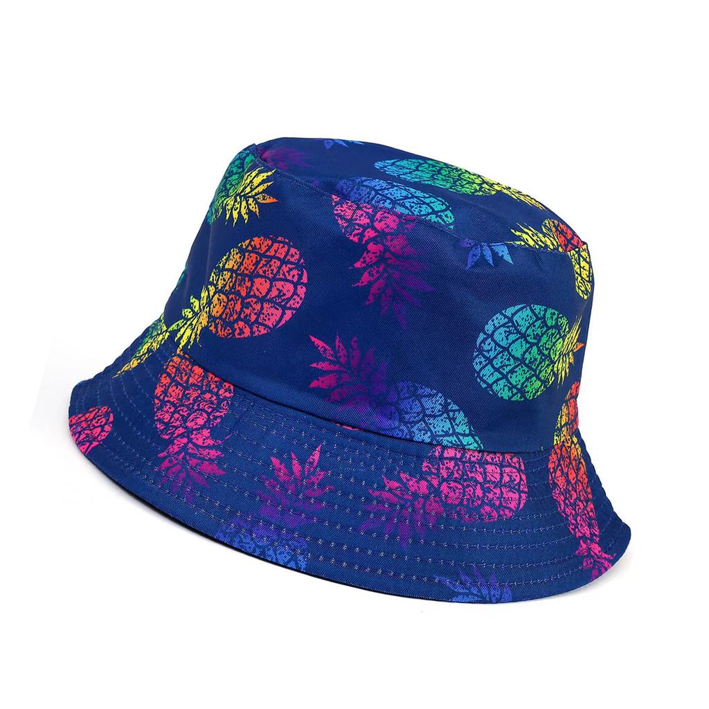 New printed bucket hat graffiti hat men and women outdoor sun hat summer double-sided basin hat tide