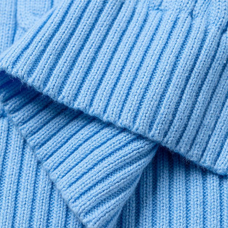 Polo Ralph Lauren SS25 Embroidered Pony Logo Twisted Knit Round Neck Short Sleeve Sweater Women sweater Blue 211910987-037