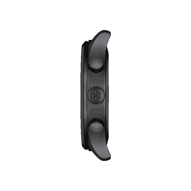 Tissot Lederarmband Schwarzes Zifferblatt Herren Modeuhr T116.617.36.052.04