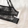 European and American Underwire Push-up Bra Black Lace Stitching Sexy Large Size Bra