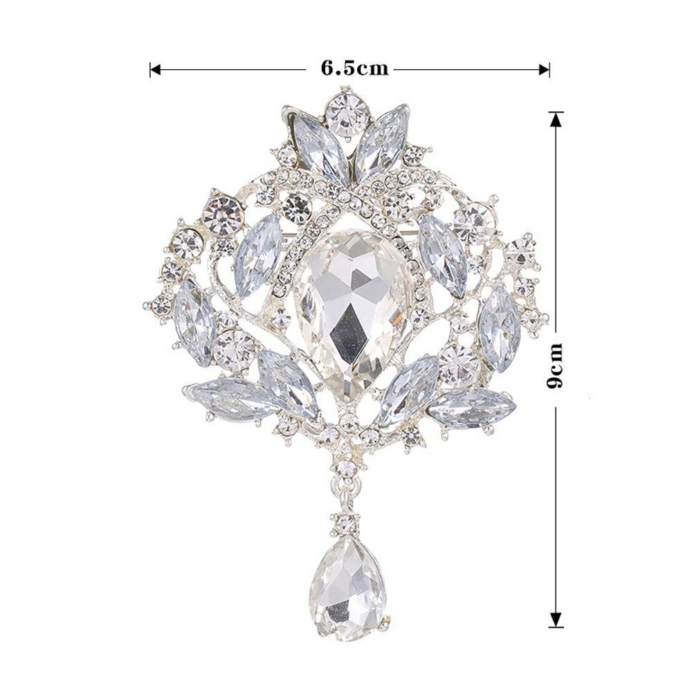 Rhinestone Flower Zinc Zinc Alloy Crystal Fashion Jewelry Korean Style Brooch Clothing Accessory Women Brooch