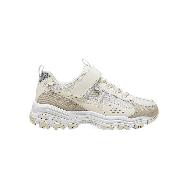 Skechers Girls Comfortable Soft Skin-Friendly Fashion Low-Top Casual Shoes Kids Sneaker Natural 319074L-NAT