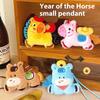 Cute Cartoon Horse Year Doll Pendant Plush Keychain Kawaii  Year Stuffed Doll Charm Backpack Handbag Pendant Accessories Gift