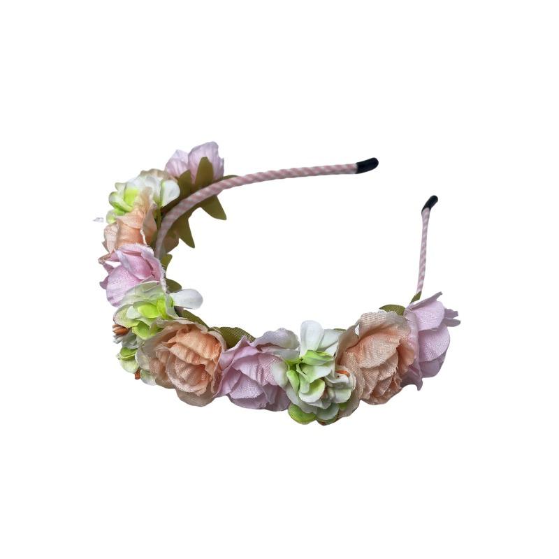 New simulation fabric flower headband bride beautiful beach headband dress accessories princess head flower wreath