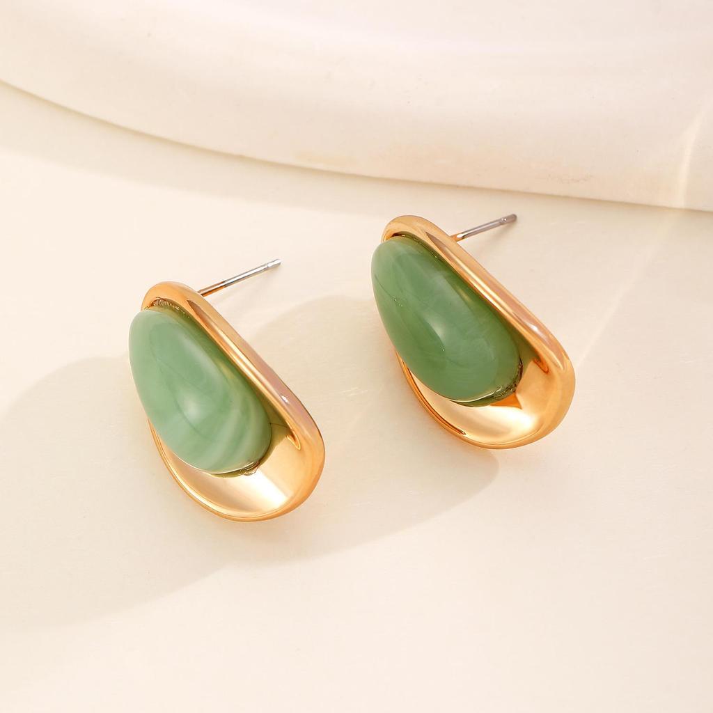 Fashion Exaggerated Temperament Dripping Oil Water Droplets Earrings For Women