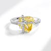 Luxury Zircon Heart Irregular Index Ring For Women Fashionable Versatile High End Jewelry Accessory