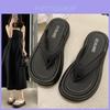 Stylish Women's Summer Casual Flip Flops With Thick Sole And Comfortable Pu Material