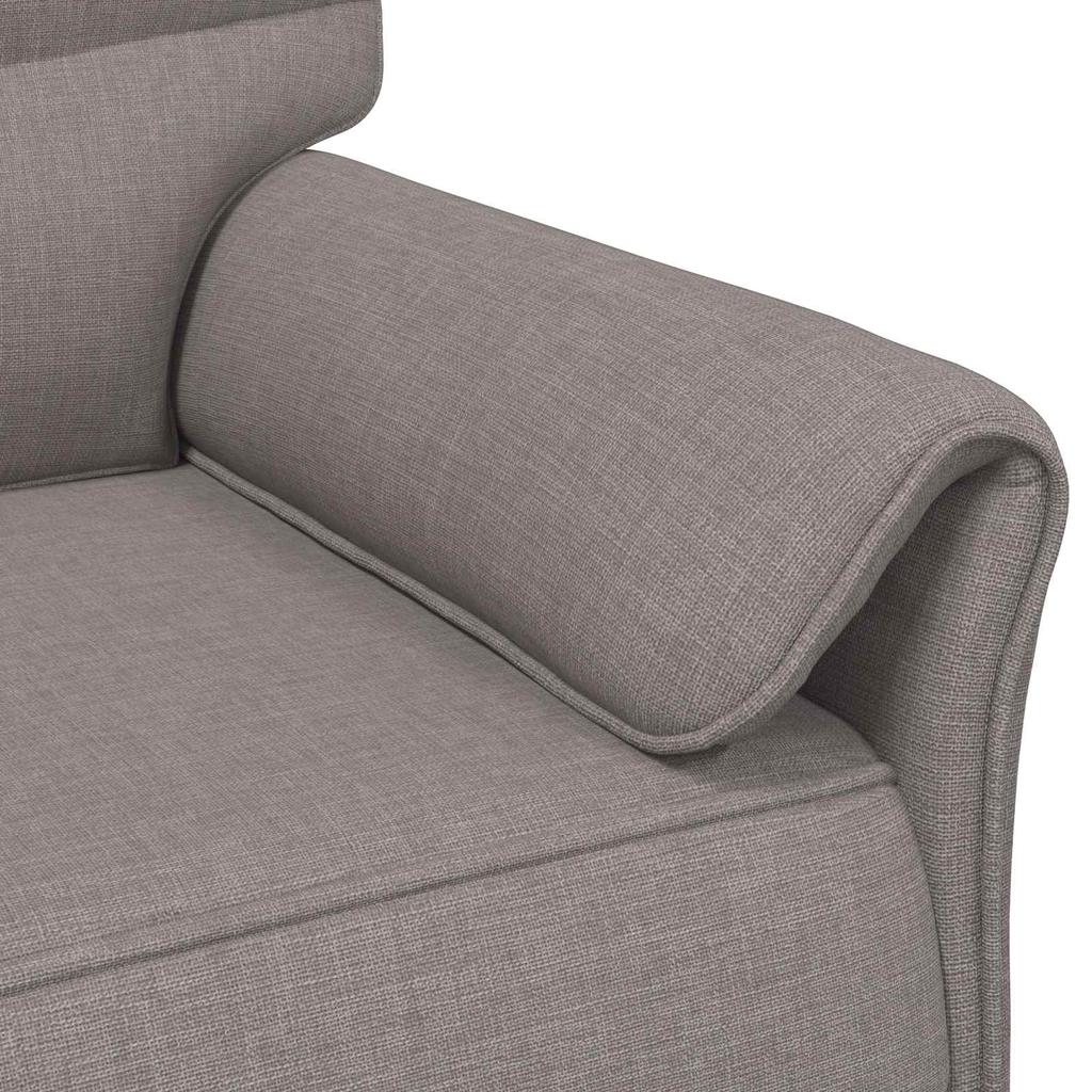 Sofa Set 2 pcs. Taupe Fabric