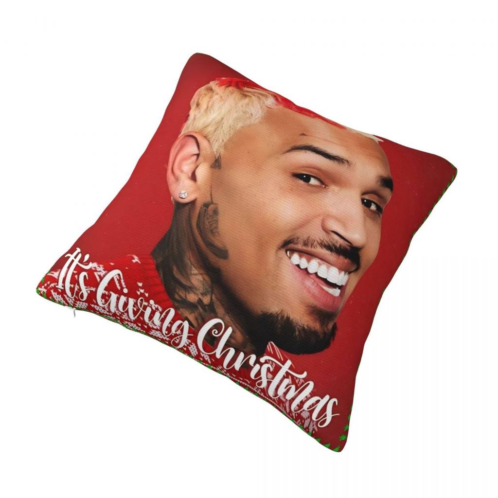 Chris Brown Breezy Bowl Xx Tour Chrismas Pillow Case Cushion Cover Soft Pillow Cover Vintage Pillowcases For Car Home Decorative
