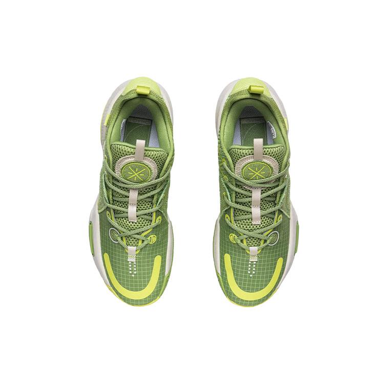 Li Ning All City 9 V1.5 Cushioning Slip Resistant Abrasion Resistant Low top Basketball Shoes Men's Olive Green ABAR015-6