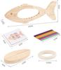 Montessori Color Matching Toy Wooden Fish Stick for Toddlers Color Sort Fine Training Game Puzzle Toy Early Education  Develop