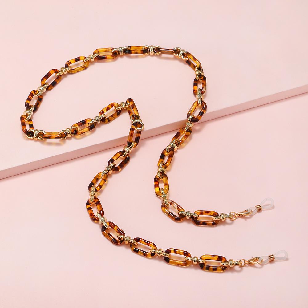 

Красочная акриловая цепочка-держатель для очков и маски с квадратной кольцевой пряжкой