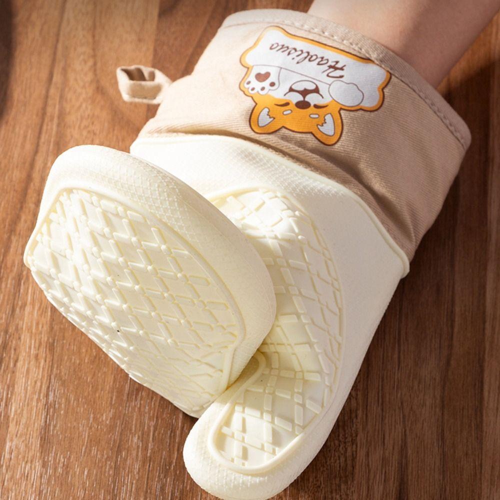 2pcs Non-Slip Oven Gloves Thickened Baking Mitts Special Tool Kitchen Hand Clamps  Kitchen