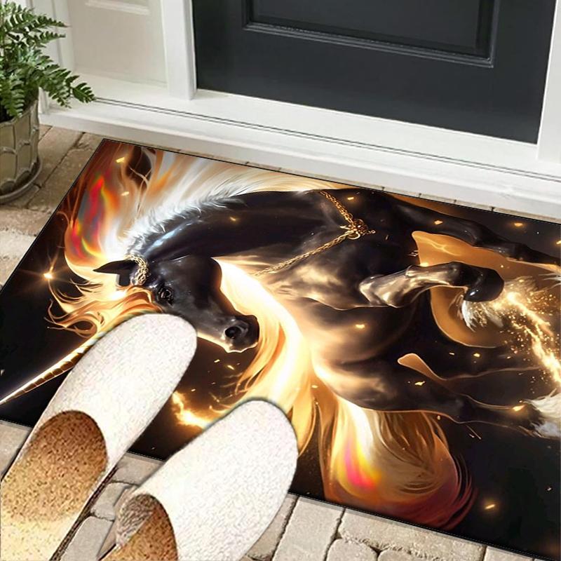 Magical Unicorn Garden Office Rug Chair Mat, Entryway Carpet, Suitable for Front Door, Bedroom, Living Room, Desk, Holiday Gift