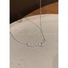 Gold-Plated Sterling Silver Zirconia Flower Necklace - Elegant Light Luxury Accessory for Women