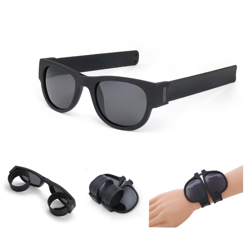 

Складные поляризованные модные очки для активного отдыха [Meili Studio] Солнцезащитные очки-роллы, солнцезащитные очки, линзы, унисекс, спортивные, (черный)