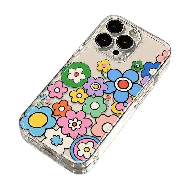 Ins cartoon flower iPhone 17Promax mobile phone case personality application Apple 16promax space case 15