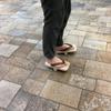 Single-legged geta sandals, Tenichi Tengu geta T-52. "Awa paulownia wood geta/Tengu geta" for experiential training. In-stock item. Brown snake-patter