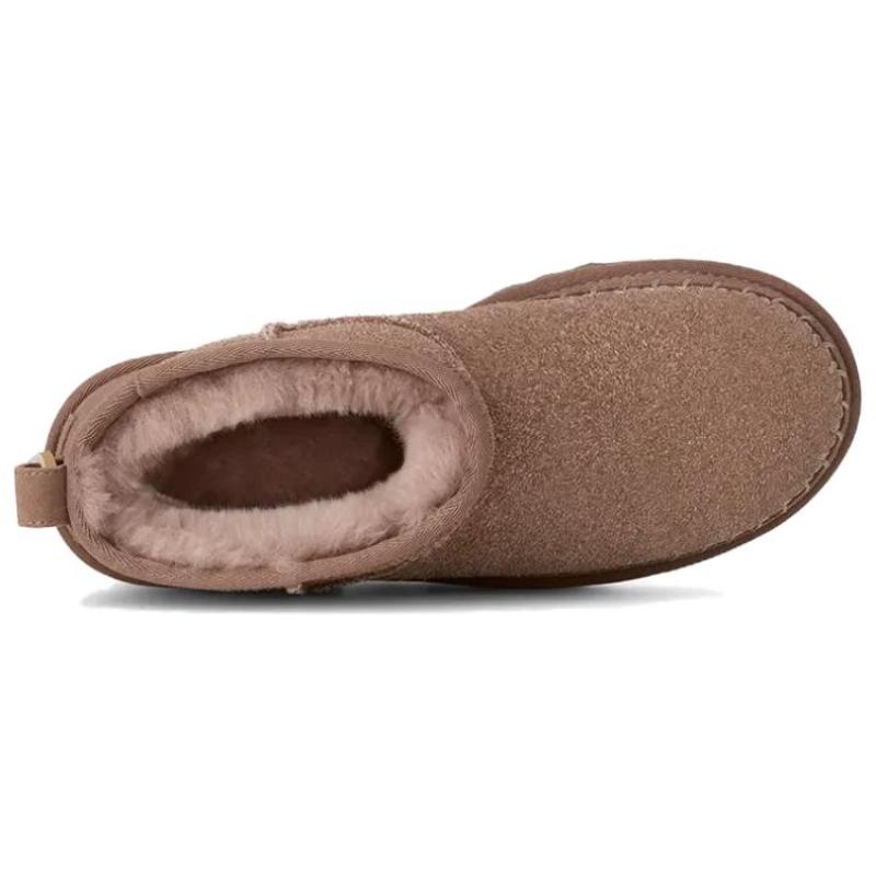 UGG CLASSIC ULTRA MINI Thermal Ankle Length Snow Boots Women's Brick Red Sneakers 1171538-RYK