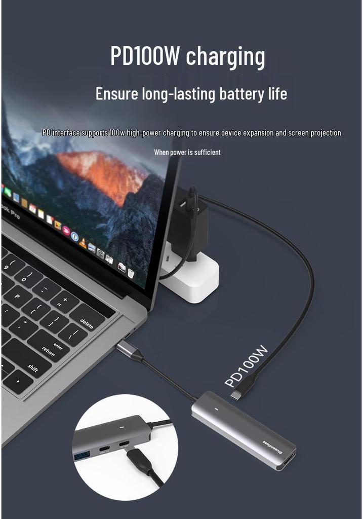 Type-C Laptop Dock: 4K 60Hz, USB 3.0, Steam Deck Converter, High-Speed Transmission