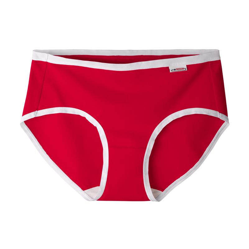 Women's Spring and Summer Cotton Grade 7A Anti Bacterial Antiodor Anti  Bacterial Mid Waist Briefs