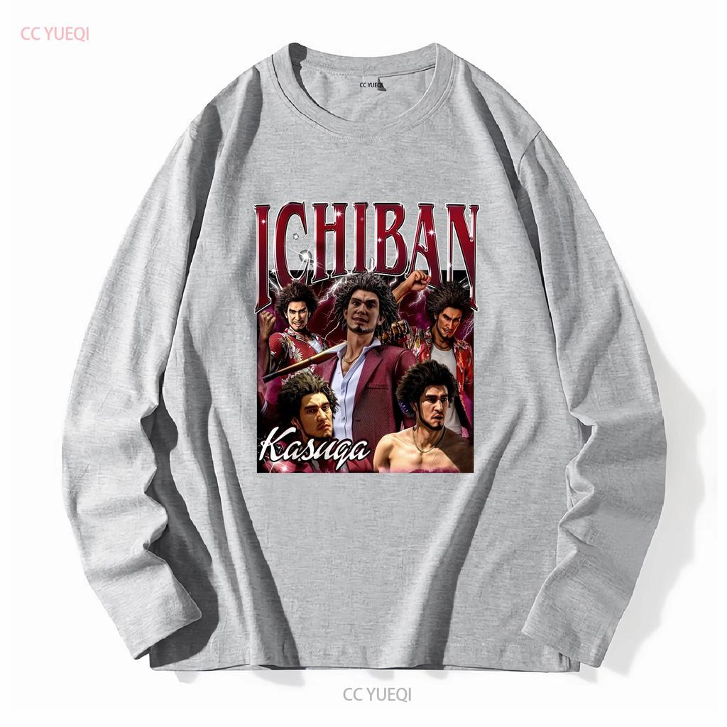 Limited Ichiban Kasuga Vintage T Shirt For Women and Man SweaT 90s Bootleg Long or Short Sleeves Vintage Washed Homme Stretched