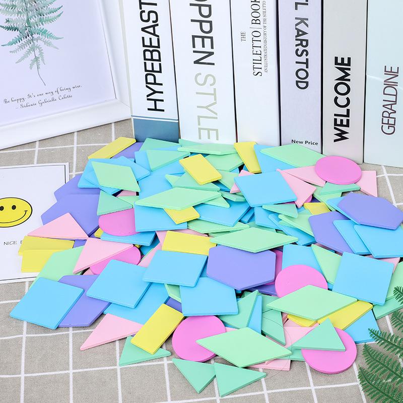 Puzzle wooden building block children's early education puzzle geometric three-dimensional shape cognitive toy tangram
