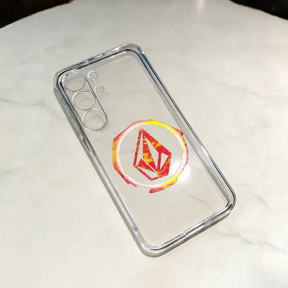 

V-Volcom sport style Phone Case For Samsung S25,24,23,22,21,20,30,Ultra,Plus,Fe,Lite Transparent Cover Samsung S25