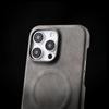Luxury For Magsafe Wireless Charge Magnetic Case for iPhone 15 14 Plus 13 12 Pro Max Matte Retro Lambskin Leather Soft Cover