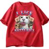 Lecco le Batterie Grafica Divertente di Gatto Magliette in Cotone Manica Corta Girocollo T-shirt Moda Casual Maglietta da Uomo Manica Corta Estate