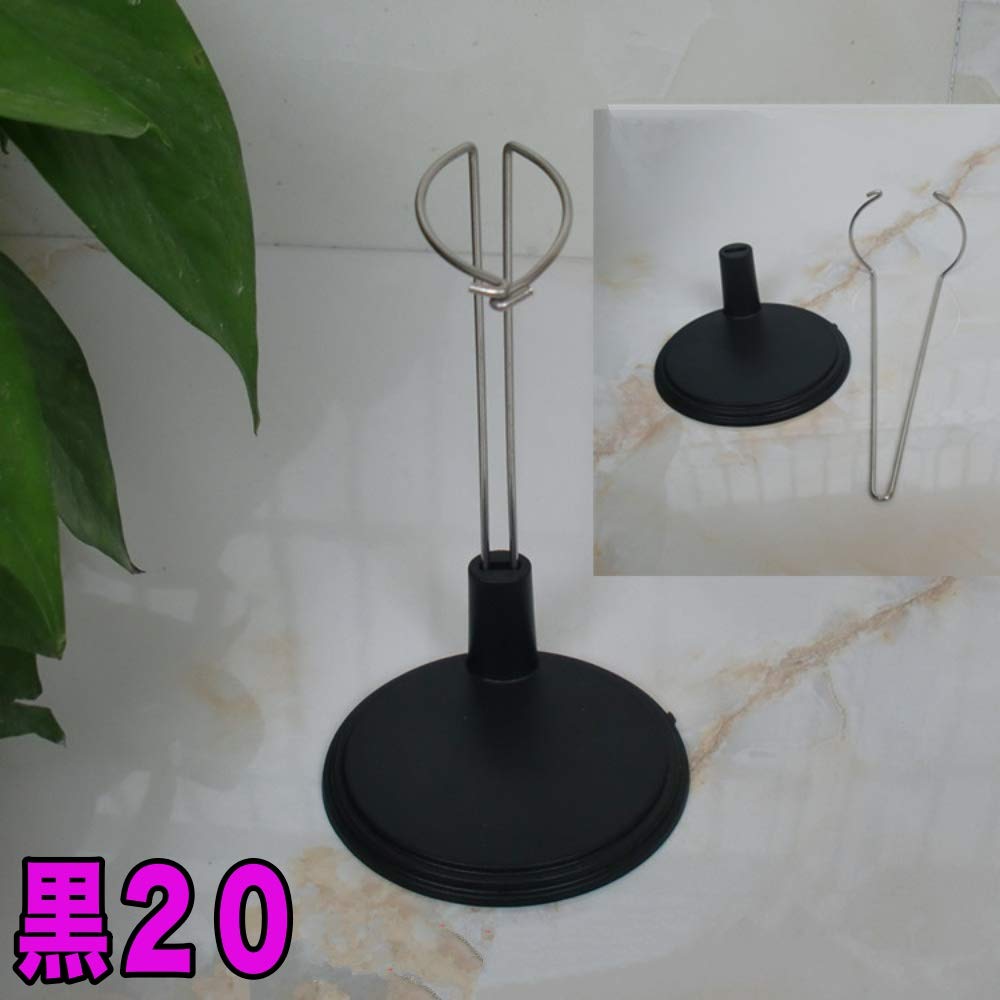 lunar.maria 1/6 Scale C-Type Action Figure Doll Display Stand Set 5 Pieces Black 20cm