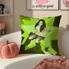 Singer Pop CCharli XCXX Cushion Cover Pillowcase Short Plush Invisible Zipper Room Sofa Cushion Cover