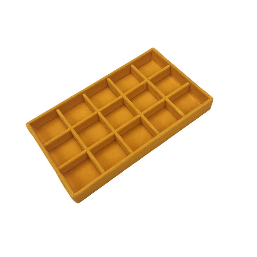 1PC, Flocking Jewelry Box Jewelry Tray, Color: Yellow