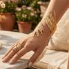 Jewelry Metal Open Bangles Geometric Upper Arm Cuff Luxury Bangles Ring Set  Party Jewelry