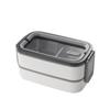 Hanlu 304 Stainless Steel Double-Layer Divided Lunch Box