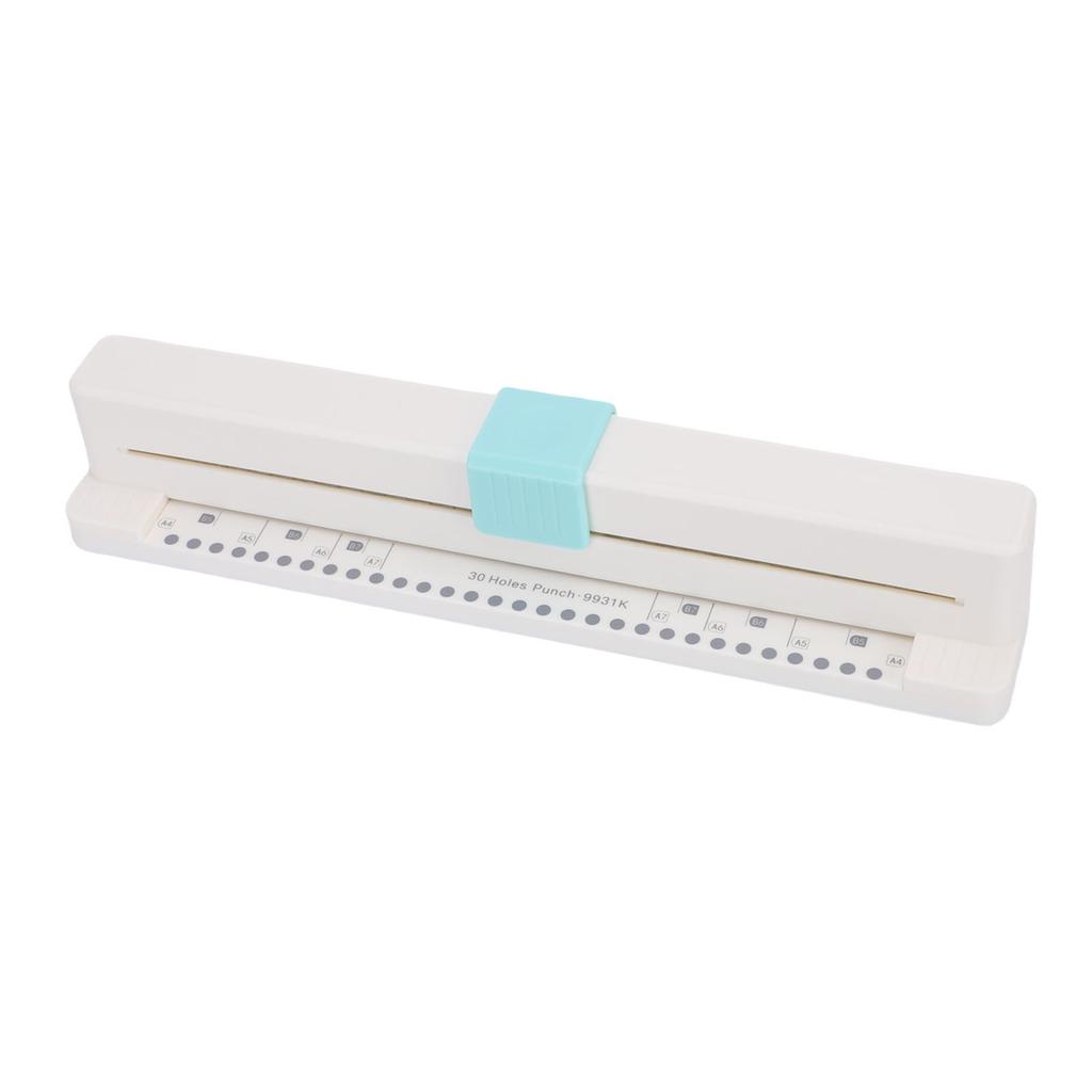 30 Holes Puncher Portable Hand Push Hole Punch for A4 B5 A5 B6 A6 B7 A7 Paper Binders Planners Notebooks