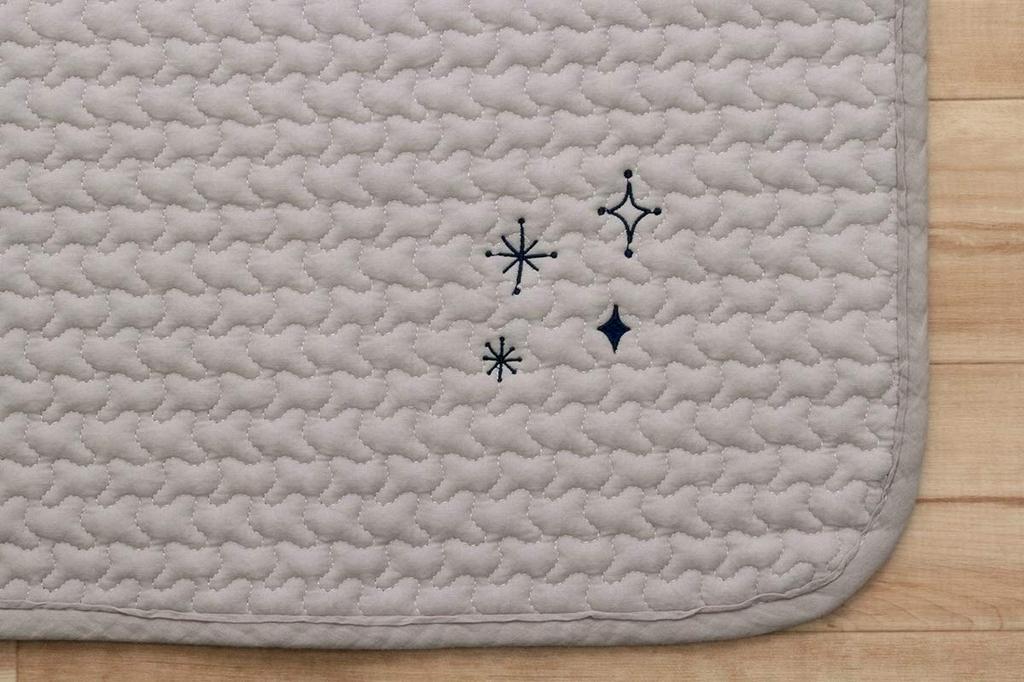 Ikehiko Bettwäsche Baby Kinder Babybettunterlage Baumwolle Waschbar Geschenk Grau 70 x 120cm Calum 100% Ca. #9845539